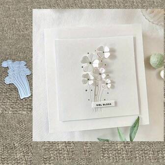 1 pieza Troquelado decorativo con diseño de flor de trébol para scrapbooking, álbumes, tarjetas y manualidades, nueva plantilla de metal de diseño para cortar