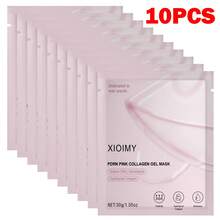 Xioimy 20 片装鲑鱼粉色胶原蛋白果冻面膜套装，保湿、紧致、提亮肤色，适合所有肤质，日夜使用，富含鲑鱼 DNA