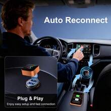 Adaptor wireless Mini Orange Cube Pro 3.0 CarPlay și Android Auto 2026 – Plug & Play, reconectare automată rapidă - Negru - Vizualizare 3