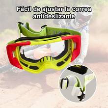 Gafas de motocross Gafas de motocicleta todoterreno Gafas anti UV OTG MX Gafas de motocross de carreras de motocross Gafas de  para montar en motocicleta - Marco rojo y amarillo - Ver 8