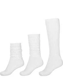 6 Pairs Women's Loose Mid-Calf Socks, Fashion Versatile, Soft & Comfortable For Daily Wear, Moisture-Wicking, Warm For Back To School - Multicolor - View 6