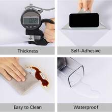 Matte weiße selbstklebende Tapete - abnehmbare Vinyl Abzieh- und Klebetapete, geeignet für Küchenarbeitsplatten, Schränke und Kleiderschränke - wasserfest, dick und langanhaltend - in verschiedenen Größen erhältlich - Weiss - Übersicht 9