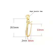 1个18K金通用吊坠扣，护身符扣，专为DIY设计，镶嵌玉石/玉石吊坠扣 - 彩色 - 查看 10