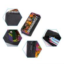 Large Capacity Zipper Durable Desktop Storage Bag With "Brain Rot" Themed Print - Stationery Organizer Pouch, Perfect Gift - Multicolor - View 2