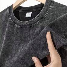 Retro Madara   Anime Tee – Limited Vintage Washed Oversize Cotton Double Printed Graphic Streetwear Dress Menswear - màu đen - Xem 3