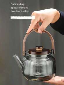 1pc New Peachwood Stovetop Kettle With Thick Glass Lid; 2025 New Model Handled Hot Water Kettle; Dual-Use Pot, Large Capacity, Suitable For Daily Tea Drinking, Office Tea Making, Home Camping And Hotel Use; Very Practical, Great Gift For Holidays - Multicolor - View 10