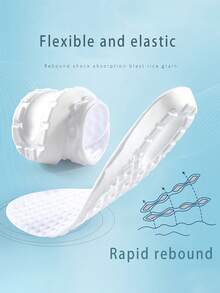 High-Energy Elastic Shock-Absorbing Sports Shoe Insoles For Men And Women, Soft Soles, Military Training, Breathable, Odor-Resistant, Sweat-Absorbing, Basketball, Running, Thickened Insoles, Comfortable, Anti-Slip, Long-Lasting