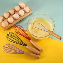 Silicone Whisk, Non-Stick Pot, Textured Handle Silicone Mixer, High Temperature Silicone Kitchen Utensil Set - Multicolor - View 6