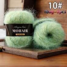 2 Skeins, Alpaca Mohair, Long Mohair, Fine Mohair Yarn, For Knitting Sweaters, Shawls, Vests, Handmade Yarn 25g*2 Skeins - Black Label Alpaca Mohair - View 24