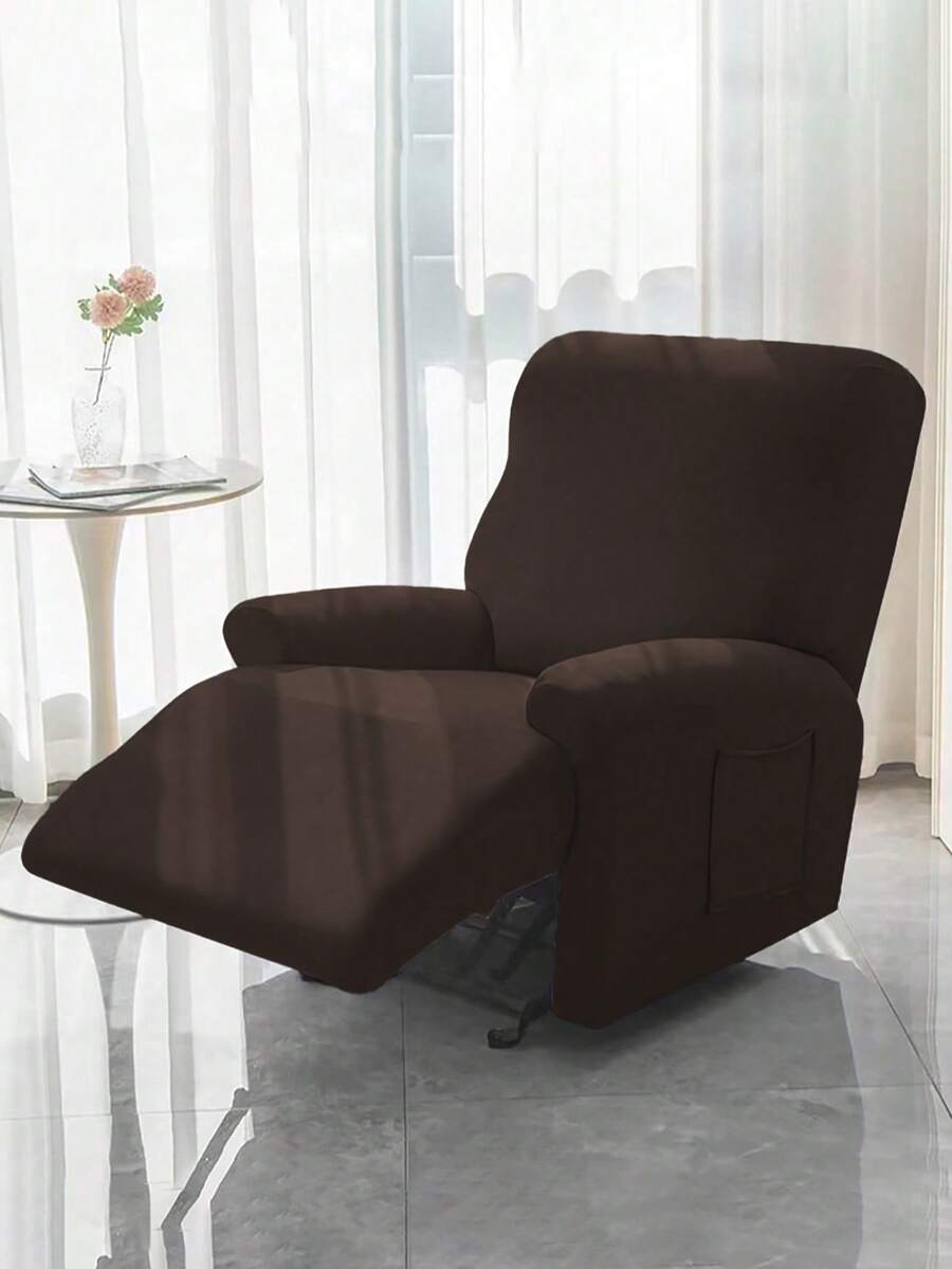 1PC, 2pcs, 3pcs, Household Items, Milk Thread, Thickened And Elastic, Waterproof And Dustproof, Wear-Resistant And Stain-Resistant Cat PAWS, Sofa Covers, Anti-Slip Sofa Covers, American Style, Suitable For Various Places Such As Living Rooms And Bedrooms - Coffee Brown - View 1