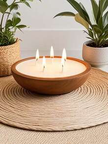 A Brand New Wooden Boat-Shaped Aroma Candle, The Perfect Choice For Party Gifts, Holiday Decor, And Home Lighting. This Wooden Bowl Aroma Candle Is Very Suitable For Home And Hotel Use, Especially Suitable For Ramadan, Valentine's Day, Easter, Parties, Mother's Day, Birthdays, Gatherings, And As A Gift. - Khaki - View 5