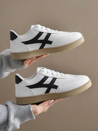 Tonåringars favoritskor i casualstil på campus - Retrofärgade sneakers Bekväma vardagssneakers