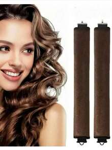 1/3/5Pcs Hair Rollers Set, Satin Heatless Curling Set - Hair Rollers, Headband Hair Curlers & Hot Rollers, To Sleep In, High Resilience Rubber Filling, Softer Suitable For Ramadan, Valentine's Day Gatherings & Parties Styling - Multicolor - View 2