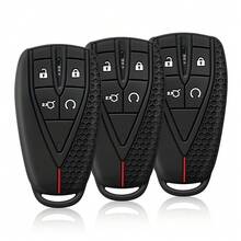 适用于长安 CS35 Plus CS55 PLUS CS75 PLUS Eado UNI-T UNI K 欧尚 X5 X7 EV 的汽车遥控器钥匙套，橡胶钥匙套，遥控器保护套配件，钥匙扣替换件，汽车钥匙配件，简约钥匙扣，柔韧钥匙套，实用 - Black Red - 查看 6