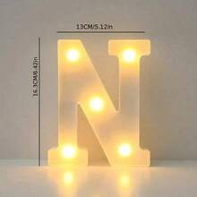 1pc 16cm LED Letter Light, Illuminated Alphabet & Number Night Light, Suitable For Home, Bar, Wedding, Proposal, Birthday Party Decor, Living Room, Bedroom [No Battery Included] - Letter Lights - View 40