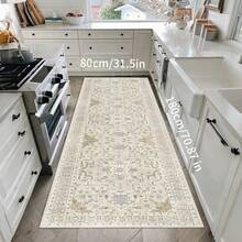 1pc New Corridor Mat, Non-Slip Staircase Floor Mat, Machine Washable Polyester Strip Mat, Home Bedside Mat For Corridor Living Room Bedroom Sunroom Hardwood Floor Mat, Christmas Decorative Carpet - Multicolor - View 12