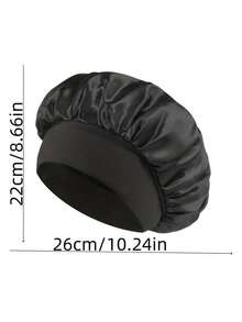1/2pcs Silk Sleep Cap, Satin Hair Cap, Soft Elastic Silk Sleep Cap, Curly Hair Silk Hair Cover (Black And Pink)