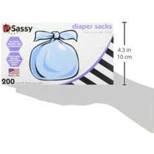 Sassy - Bolsas desechables para pañales de 250 unidades, aroma a lavanda, fácil de atar, eliminación de pañales o bolsas de basura para mascotas(200 unidades) - Multicolor - Ver 5