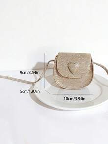 1 chiếc túi đeo vai mini cho bé gái, chất liệu bóng, nắp gập có khóa nam châm, thích hợp cho các bữa tiệc, tụ họp, tháng Ramadan và sử dụng hàng ngày. - A - Xem 3