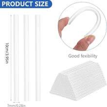 50pcs Transparent Hot Melt Glue Sticks, DIY Adhesive, Suitable For Glue Gun, Office And Home Use, Industrial Glue Sticks - Multicolor - View 3