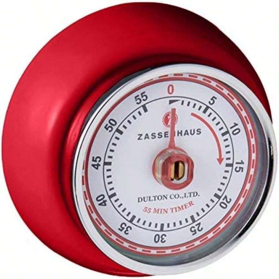 Zassenhaus M072327 Retro Magnetic Kitchen Timer, Red(Rojo) - Multicolor - Ver 1
