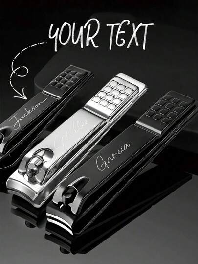 Customized Stainless Steel Fashion High-End Nail Clipper, Flat Trim Clip, Convenient Nail Clipper, Customized Name/Text Nail Clipper, Valentine's Day Surprise Small Gift