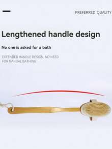 1pc Bath Brush, Cleaning Shower Massage Brush, Can Be Used Dry Or Wet, Detachable Shower Brush - Multicolor - View 2