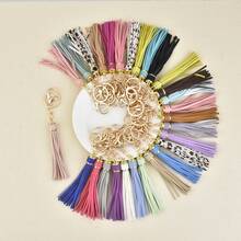 10pcs Tassel Pendant Crafts Leather Tassel Keychain Brush DIY Decor, Suitable For Bags, Curtains, Bookmarks, Keys [Car Wallet Tassel Pendant] Tassel Keychain Cute Keyring Wallet Backpack Car Key Accessories, Christmas Gift - Multicolor - View 10