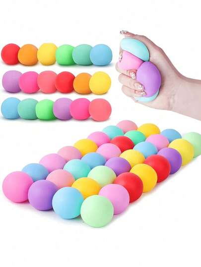 20/10/4/1pc - Colorful Stress Relief Ball, Squeeze Stress Ball, Stretchy Stress Soft Ball, Sensory Hand Toys, Anxiety Relief Small Tools, Suitable For Birthday Party Gifts, Can Be Used As Gacha Fillers, Adult Finger Pressure Massager, Party Favors, Squishy Balls, Squishy Ball Toys, Needle Party Decorations, Squeeze Stress Ball - Best Gifts For Family And Friends (Random Color)