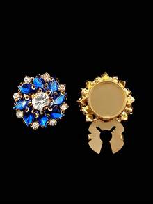 مجموعة أزرار/أزرار أكمام وحيدة/قطعتين، مجموعة أزرار قمصان/رسمية، قاعدة نحاسية بزهرة بلورية خضراء، أزرار زخرفية حرفية، مجموعة أزرار صدفية، إكسسوار أنيق للأعمال والاستخدام اليومي والحفلات والهدايا الزفاف - زهرة - مشاهدة 12