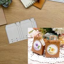 金属切割模具，DIY剪贴簿相册和压花模板，贺卡制作工具，卡片纸切割工艺品，礼品卡制作模板模切件 - 銀色 - 查看 8