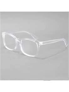 1 Pair/3 Pairs Geometric Frame Men's Modern Minimalist Elegant Transparent Glasses, Suitable For Back To School, Office, Reading, Daily Life And Accessories - Clear - View 3