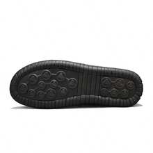 Men's Casual Leather Shoes Ankle Chukka Boots Slip On Lightweight Loafers Mid Top Walking Driving Shoes For Male - màu xanh lá - Xem 4