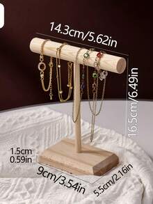 Un support d'affichage polyvalent en bois pour les bijoux et les accessoires, un support de montre pour hommes et femmes, idéal pour organiser les bandeaux, les élastiques à cheveux et les porte-clés - Construction en bois robuste, polyvalent, sans alimentation électrique requise - Multicolore - Voir 12
