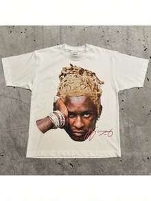 Camiseta Gráfica S-2XL Ga Jeffrey Hop Rapper - Blanco - Ver 6