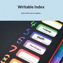 A4 Rainbow Data Organizer, File Folder Organizer - File Folder Organizer, 12-Slot High Capacity Korean Style Simple Office Supplies - Multicolor - View 7