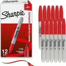 Set Of 1/2/3/6/12 Markers, Black Fine Tip, 12-Pack - Quick-Dry And Fade-Resistant, Suitable For Wood, Plastic, Metal, Paper - Ideal For Art Creations, Office Writing, School Supplies, Poster Coloring, Exquisite Gifts For Students, Perfect Gift, Back-To-School Essential - Sets - View 2