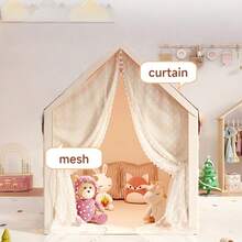 2025新款迷你屋游戏帐篷，互动秘密基地睡眠帐篷 - 紅色 - 查看 3