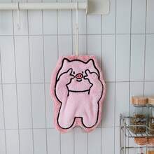 Cute Biye Small Animal Hand Towel, Suitable Bathroom And Kitchen, Hangable Absorbent Towel, Available In 4 Colors - Chú chó con màu trắng - Xem 1