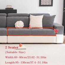 1pc Plush Jacquard Anti-Slip Sofa Seat Cushion Cover, Soft & Skin-Friendly, Pet-Friendly, Dirt-Resistant, Elastic Sofa Slipcover, Suitable For L-Shaped Combination Sofa And 1/2/3/4 Seater Sofa (Sold Individually), Suitable For All Seasons - Dark Grey - View 17