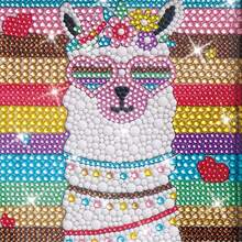 1 pieza Kit de pintura de diamantes 5D, Juego de arte de diamantes con rhinestones de colores, Juego de arte de pintura de diamantes de animales de dibujos animados de perforación completa adecuado para principiantes adultos, amigos, manualidades con gemas DIY, decoración de diamantes para paredes del hogar