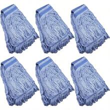 Mop Head Replacement Commercial Heavy Duty String Blue Wet Mop Heads For 3 Typs Commercial Mop Handle 6Medium Weight 16oz - Màu xanh lam - Xem 2