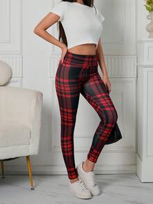 Women's Plaid Leggings - Elegant, Warm High-Waisted Leggings With Stretch, Fashionable & Slim-Fitting For Winter Women's 2025 New Style Winter Puffer Leggings Leggings -- Women's High-Waisted Fleece-Lined Embroidered Leggings Women's Leggings Women's Solid-Color Yoga Pants Women's Solid-Color Yoga Pants Women's Daily Casual Slim0-Fit Long Pants  2025 Women's Winter Christmas & Daily Fleece-Lined Leggings - Warm Soft Fabric, Pockets Design, Thickened Yoga Pants For Casual & Jogging 1-Piece Fall/Winter Fleece-Lined Thickened Yoga Leggings - Women's High-Waisted Solid Color Pants With Side Pockets, Suitable For Fitness, Sports & Daily Wear Women's High-Waisted Button Closure Fleece-Lined Leggings - Opaque Front Button Design, Tummy Control & Butt Lifting, Washable Warm Tights For Yoga, Running, Gym & Everyday Usefleece Lined Leggingspantalones De Invierno Mujeresgymleggings For Womenpantalones Para El Fríopantalones De Mujer Inviernoleggings,Solid Color Velvet Thickened Women's Leggings - #Nâng hông và thắt eo màu đỏ và trắng - Xem 6