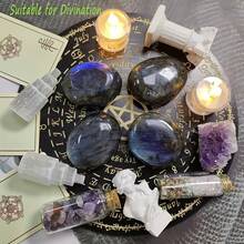 AA+级高品质拉长石掌石，抛光水晶石，按摩宝石，家居装饰点缀，特殊场合的理想礼物，适合DIY珠宝制作 - 彩色 - 查看 11