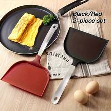 Xẻng xúc bánh pizza bằng nylon màu đen và đỏ, tay cầm bằng thép không gỉ | Chịu nhiệt lên đến 240°C, thích hợp cho chảo chống dính, lý tưởng để lật bánh kếp và chiên trứng. - Nhiều màu - Xem 4