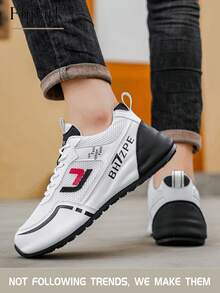 Flipark 男士运动鞋，篮球鞋，新款高帮运动鞋，防滑耐磨透气，适合青少年和学生，白色运动鞋 - 黑色 - 查看 2