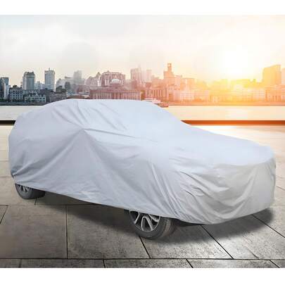 Capa universal para todos os tipos de veículos, incluindo sedãs, SUVs e veículos off-road. Capa/cobertura para carro em PEVA, com proteção solar, à prova de chuva, impermeável e resistente à neve. Adequada para todos os modelos de carros, incluindo sedãs, SUVs e veículos off-road.