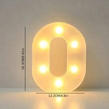 1pc 16cm LED Letter Light, Illuminated Alphabet & Number Night Light, Suitable For Home, Bar, Wedding, Proposal, Birthday Party Decor, Living Room, Bedroom [No Battery Included] - Letter Lights - View 27