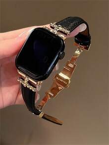 Premium Minimalist Faux Leather Watch Band, Compatible With 38/40/41/42/44/45/46/49mm Dial, Also Compatible With Apple Watch Ultra/Se11/10/9/8/7/6/5/4/3/2/1 Series - 42/44/45/49mm (s10) 46mm - View 15