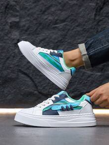 Multicolor Men's Shoes, Men's Casual Sneakers, New Fashion Sneakers, Comfortable And Versatile, Flat Lace-Up Men's Shoes, Street Style - Multicolor - View 3